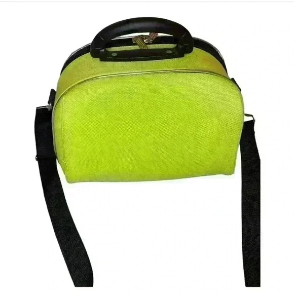 Luca Vergani Lime Green Cosmetic Travel Bag Unisex Top Handle - Picture 2 of 5